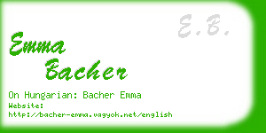 emma bacher business card
